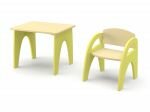 Ясельный комплект мебели "Малыш" (столик и стульчик), желтый