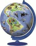 3D Паззл "Глобус с редкими животными" 180 шт