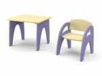 Ясельный комплект мебели "Малыш" (столик и стульчик), сиреневый