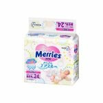 Подгузники Merries для новорожденных 0-5 кг, 24 шт 